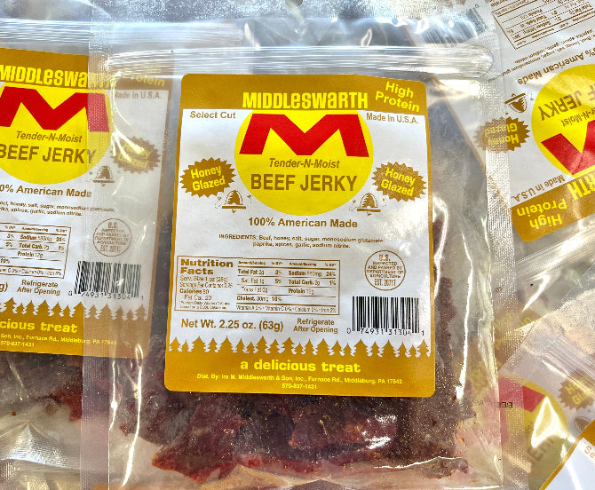middleswarth honey glazed beef jerky