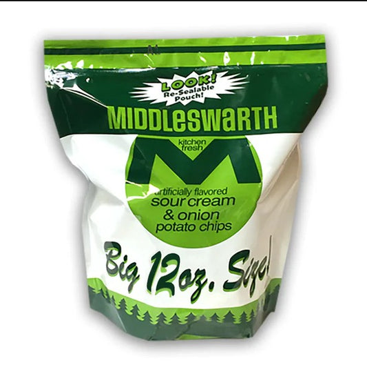 Middleswarth Sour Cream & Onion 12oz Re-Sealable Bags - 3 Pack