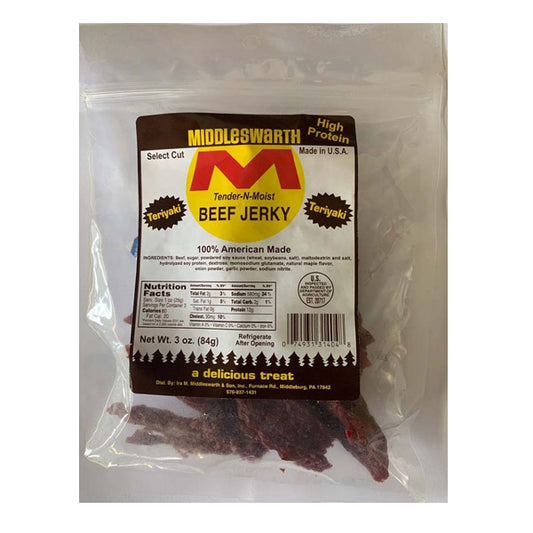 Middleswarth Beef Jerky – Teriyaki – 3 Pack